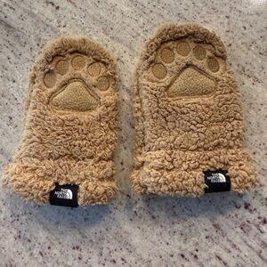 The North Face Brown baby Fleece Mittens